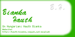 bianka hauth business card